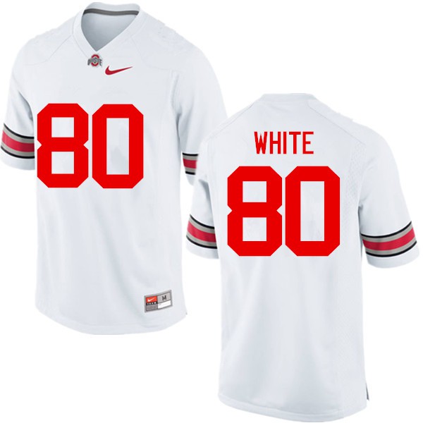 Ohio State Buckeyes #80 Brendon White Men Player Jersey White
